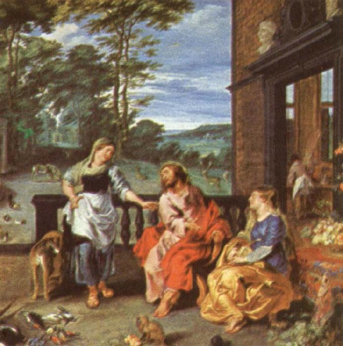 unknow artist Christ at the house of martha and mary oil painting image